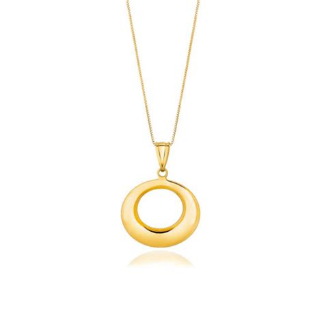 14k Yellow Gold Necklace With An Infinity Motif Accent