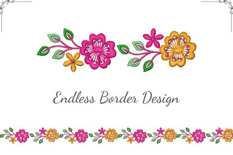 Vintage Floral Border Creative Fabrica