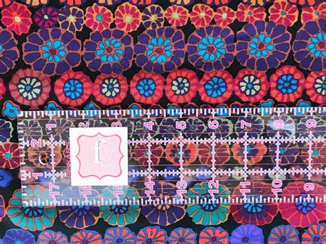 Row Flowers Dark Kaffe Fassett Kaffe Fassett Collective Etsy