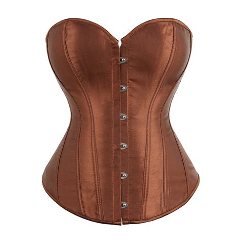 Luxalzxs Womens Bustier Corset Top Sexy Lingerie Sets Solid Color Satin Waist Cincher Corset