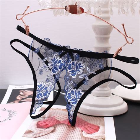 Jual Celana Dalam Wanita Open Crotch G String Renda Pengantin Romantis