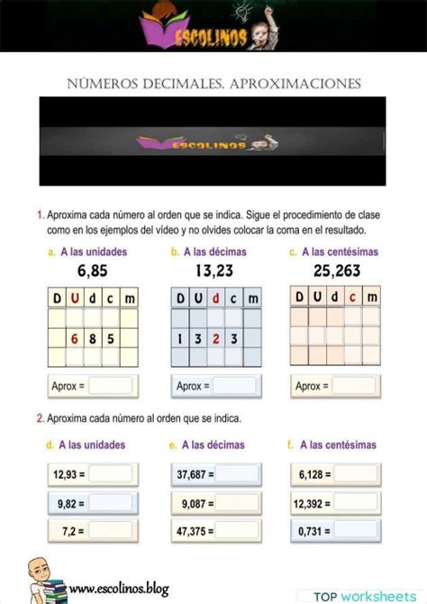 Divisiones De Decimales Ficha Interactiva Topworksheets Modafinil24