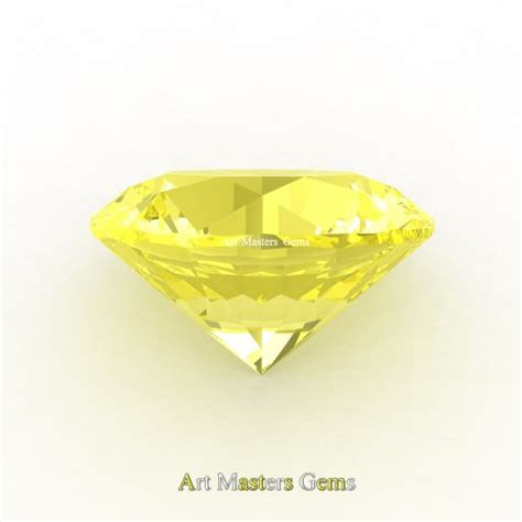 Art Masters Gems Calibrated Ct Round Canary Yellow Sapphire Created