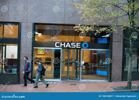 Chase Bank Office Branch Entrance Editorial Photography - Image of ...