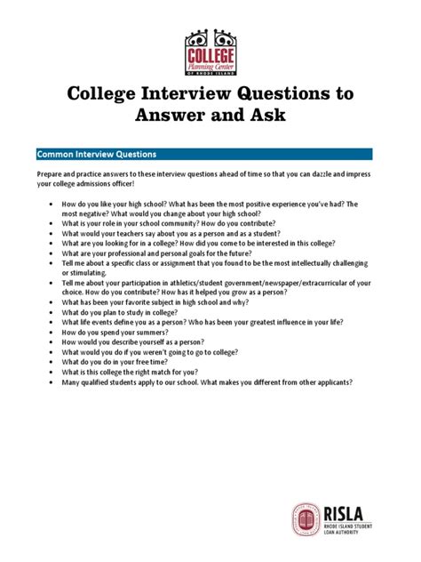 Free Download College Interview Questions Pdf Pdf College