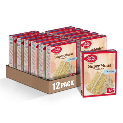 Buy Betty Crocker Favorites Super Moist Vanilla Flavored Cake Mix 1325 Oz Pack Of 12 Online