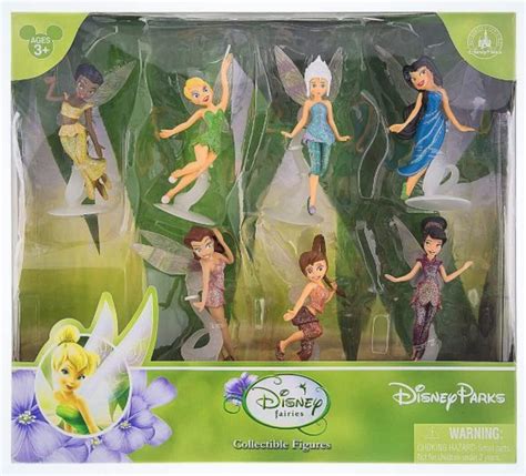 Disney Parks Pixie Hollow Fairies Collectible 7 Piece Figure Set