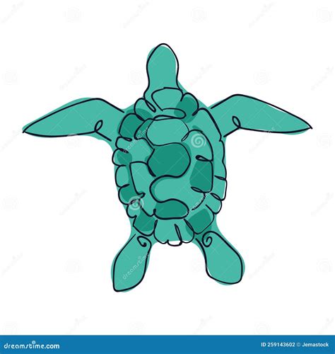 Green turtle animal stock vector. Illustration of reptile - 259143602