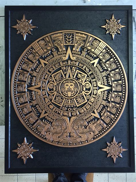 Aztec Calendar Carved Wall Art Etsy