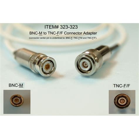 Triax Bnc M To Triax Tnc Ff Connector Adapter With 1m Cable Radiation Products Design Inc