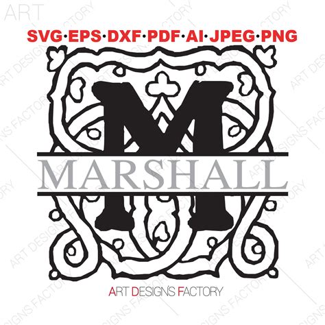 Split Monogram Svg Split Letters Svg Split Monogram Letters Etsy México