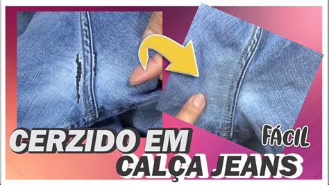 COMO CONSERTAR FUNDO RASGADO CERZIDO EM CALÇA JEANS YouTube