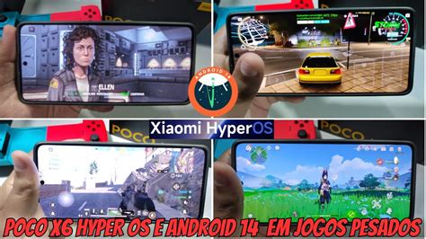 POCO X6 HYPER OS E ANDROID 14 TESTE EM JOGOS PESADOS SERÁ QUE