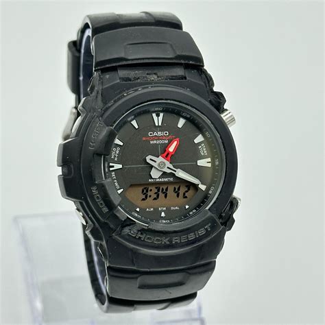 Men S Casio G Shock Black Resin Analog Digital Sport Watch G