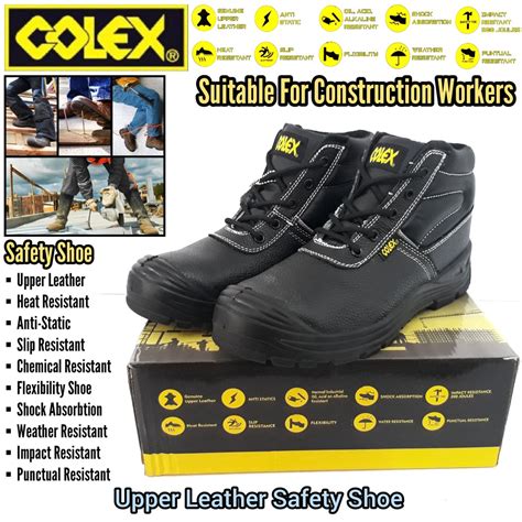 Colex Upper Leather Safety Shoe Boots For Construction Factory