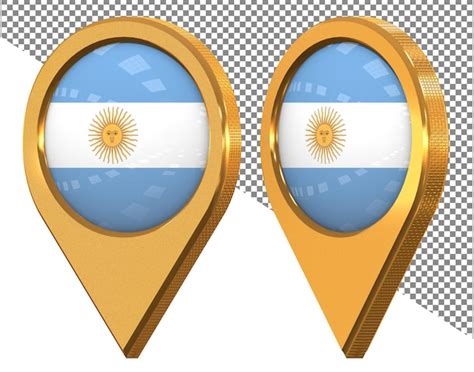 Premium Psd Argentina Location Icon Flag Isolated With Different