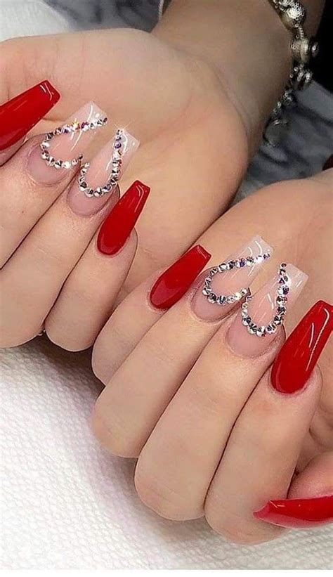 Pin By Ari Ary On Nails Nail Designs Valentines Red Acrylic Nails