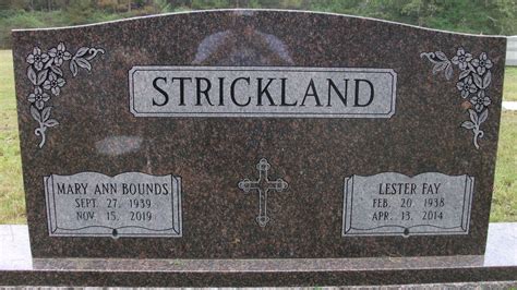 Mary Ann Bounds Strickland Find A Grave Memorial