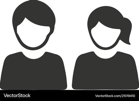 Boy and girl icon Royalty Free Vector Image - VectorStock