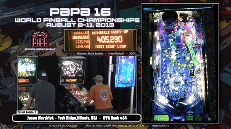 Papa 16 World Pinball Championships Quarterfinals Youtube