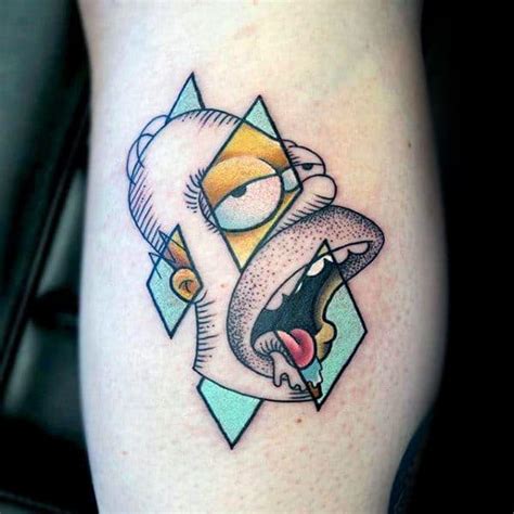 50 Homer Simpson Tattoo Designs For Men - The Simpsons Ink Ideas