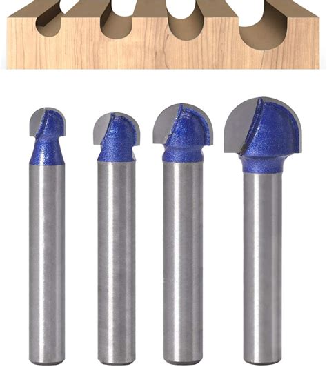 Meihejia Inch Shank Round Nose Router Bit Core Box Router Bit Set