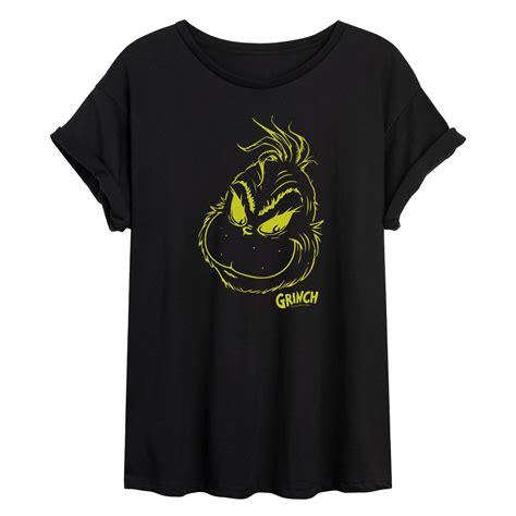 The Grinch Grinch Face Juniors Ideal Flowy Muscle T Shirt