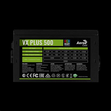 Блок питания AeroCool 500W VX 500 Plus RGB - ЗОНА51
