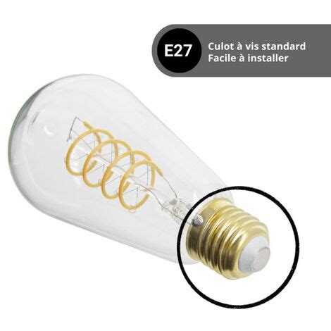 Xanlite Ampoule Led St Edison Vintage Culot E W Cons W