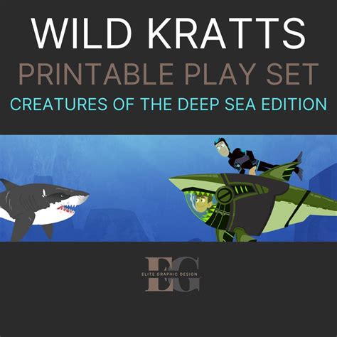 Printable Play Set, Wild Kratts, Ocean Animals EDITION Creature Power ...