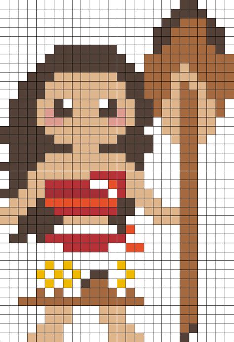 Moana Perler Bead Pattern | Bead Sprites | Characters Fuse Bead ...