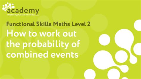 Functional Skills How To Work Out The Probability Of Combined Events