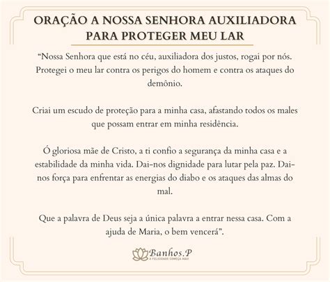 Ora Es A Nossa Senhora Auxiliadora Protetora Do Lar