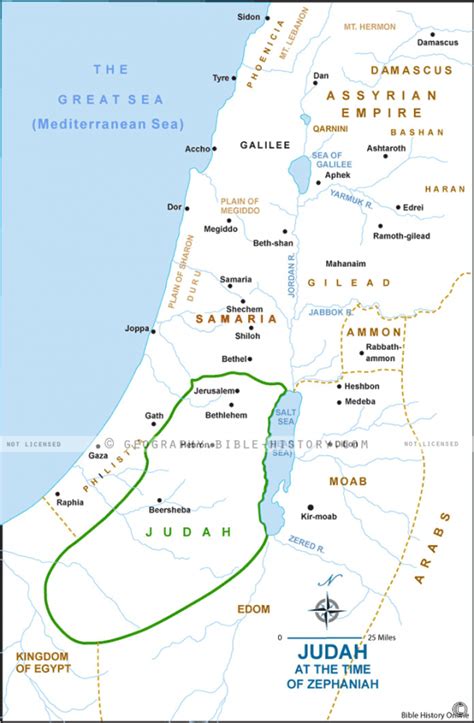 Judah At The Time Of Zephaniah Basic Map Dpi Year License