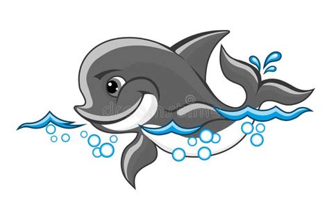 Baby dolphin stock vector. Illustration of mammal, smile - 21717294