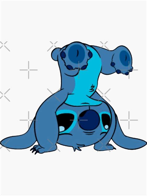 Stitch Upside Down Sticker For Sale By Samsar Redbubble