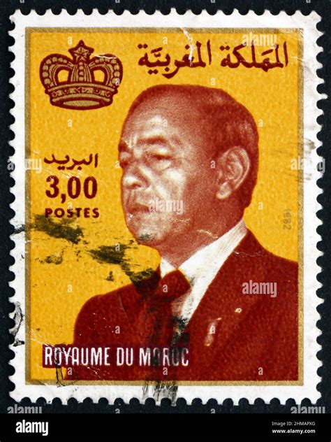 MOROCCO CIRCA 1981 A Stamp Printed In Morocco Shows Hassan II King