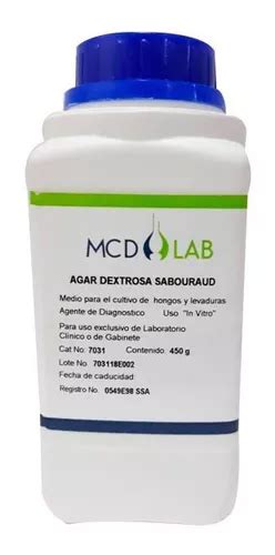 Agar Dextrosa Saboraud Pieza Con 450 Gramos Mcd Lab