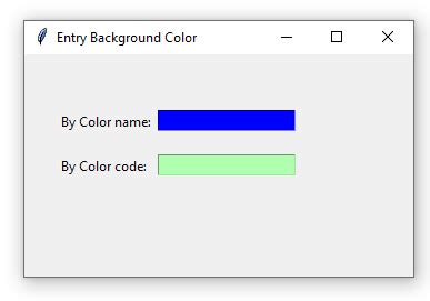 Python Tkinter Entry Single Line Text Box Widget