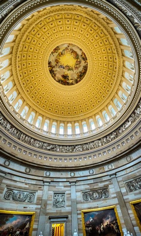 US Capitol Dome Rotunda Paintings Washington DC Editorial Photo - Image ...