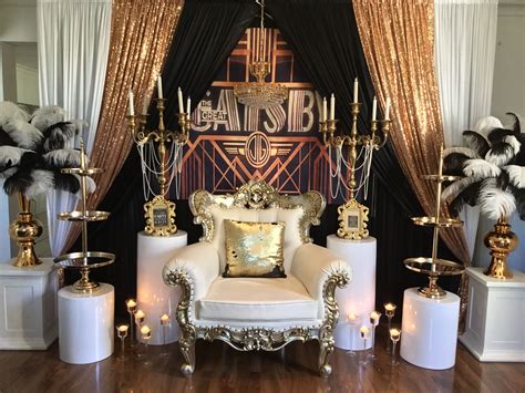 Lets Party As Gatsby | Gatsby party decorations, Great gatsby prom ...