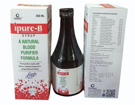 Liquid Ayurvedic Blood Purifier Syrup Packaging Type Bottle