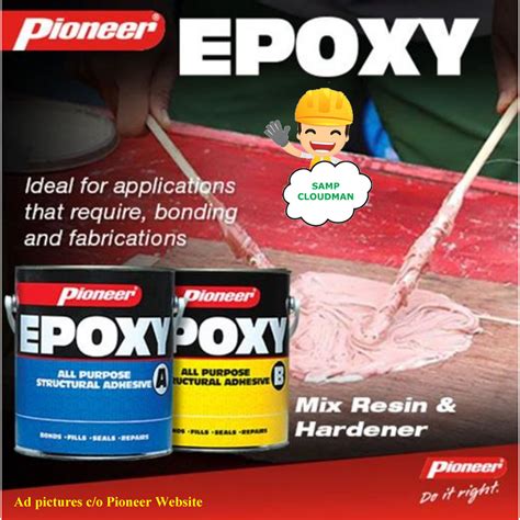 Pioneer Epoxy All Purpose Structural Adhesive Aandb 60ml 18l 14l 12l General Purpose A And B