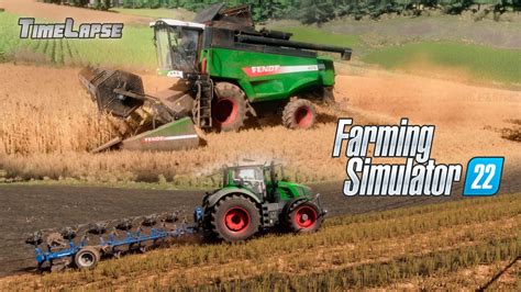 Farming Simulator Timelapse Map Kolonia Harvesting And