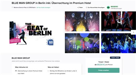 Blue Man Group In Berlin Inkl Hotel