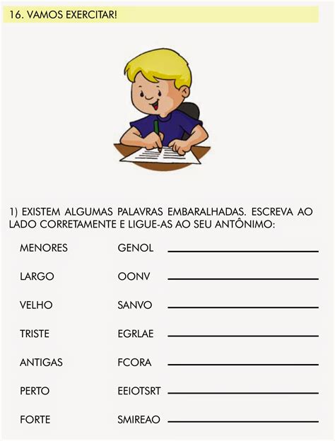 Escola Saber Sin Nimo E Ant Nimo Atividades