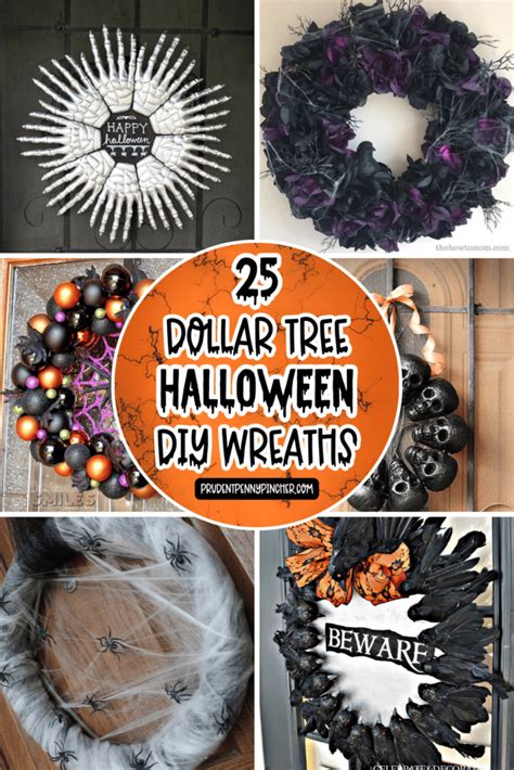 Diy Dollar Store Halloween Wreaths Prudent Penny Pincher