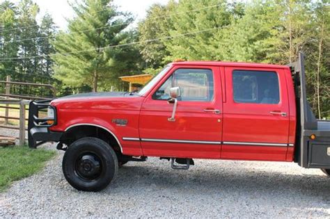 Purchase Used 1995 Ford F 350 Drw Cc Flat Bed 4x4 Dually Crew Cab 7 3 Powerstroke Turbo Diesel