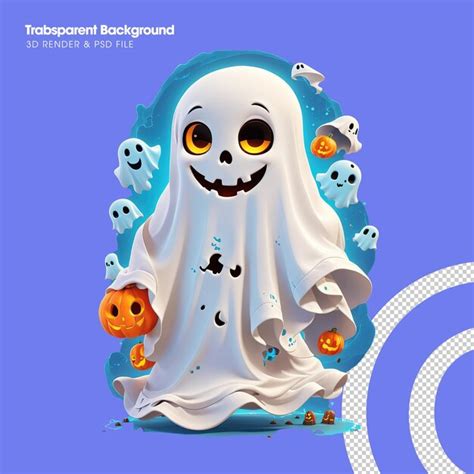 Premium PSD | Halloween ghost graphic design