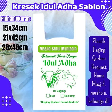 Jual Sablon Plastik Daging Qurban Qurban Idul Adha Sesuai Gambar Dan